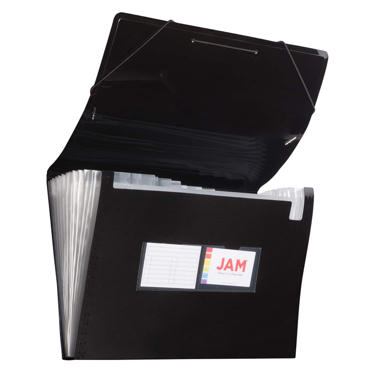 JAM Paper 10" x 15" Legal Size 13 Pocket Plastic Expanding File Accordion Folder